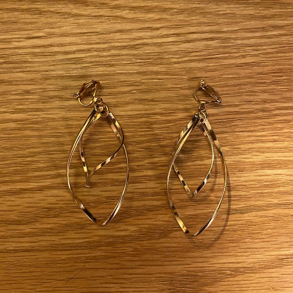 Abstract clip on earrings